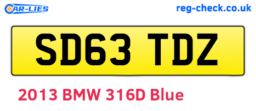 SD63TDZ are the vehicle registration plates.