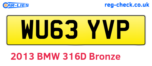 WU63YVP are the vehicle registration plates.