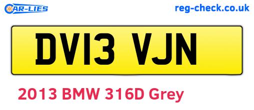 DV13VJN are the vehicle registration plates.