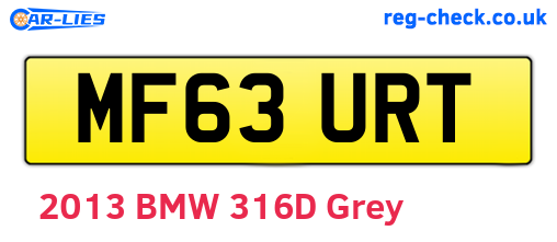MF63URT are the vehicle registration plates.