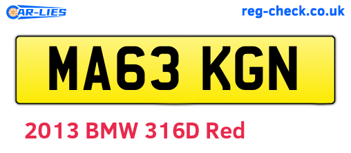 MA63KGN are the vehicle registration plates.