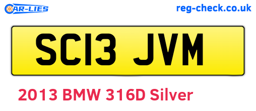 SC13JVM are the vehicle registration plates.
