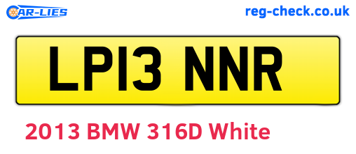 LP13NNR are the vehicle registration plates.
