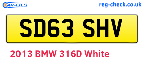 SD63SHV are the vehicle registration plates.