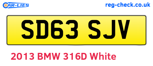 SD63SJV are the vehicle registration plates.