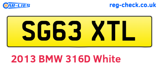 SG63XTL are the vehicle registration plates.