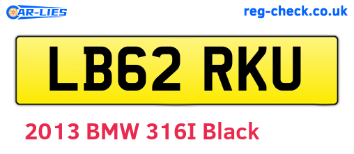 LB62RKU are the vehicle registration plates.