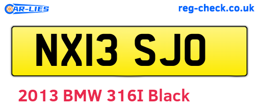 NX13SJO are the vehicle registration plates.
