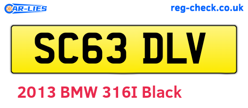 SC63DLV are the vehicle registration plates.