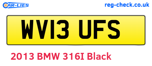 WV13UFS are the vehicle registration plates.