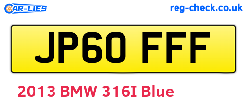JP60FFF are the vehicle registration plates.