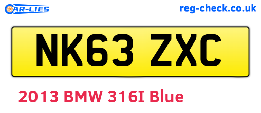 NK63ZXC are the vehicle registration plates.