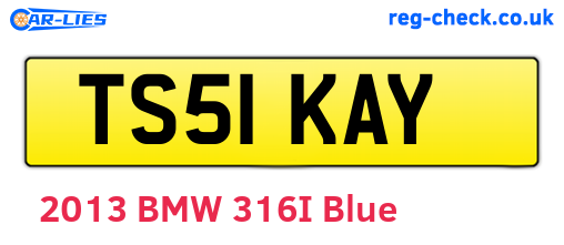 TS51KAY are the vehicle registration plates.