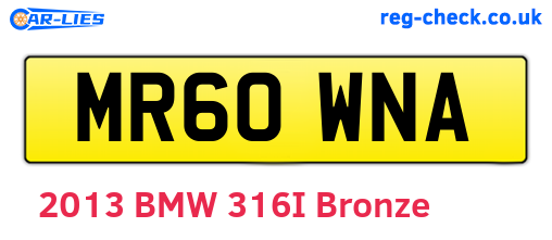 MR60WNA are the vehicle registration plates.