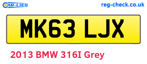 MK63LJX are the vehicle registration plates.