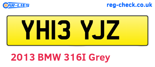YH13YJZ are the vehicle registration plates.