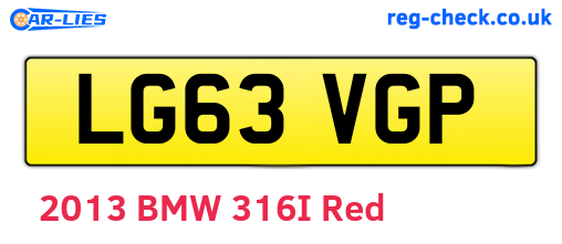 LG63VGP are the vehicle registration plates.