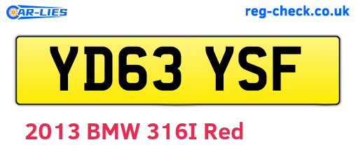 YD63YSF are the vehicle registration plates.