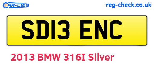 SD13ENC are the vehicle registration plates.