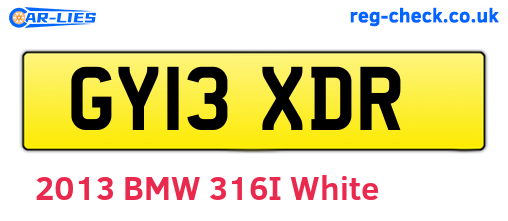 GY13XDR are the vehicle registration plates.