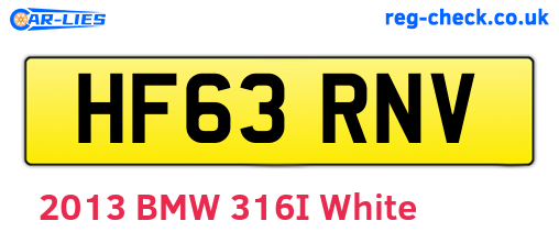 HF63RNV are the vehicle registration plates.