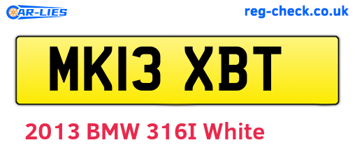 MK13XBT are the vehicle registration plates.