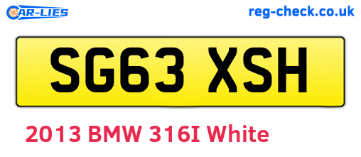 SG63XSH are the vehicle registration plates.