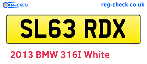 SL63RDX are the vehicle registration plates.