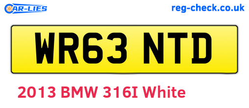 WR63NTD are the vehicle registration plates.