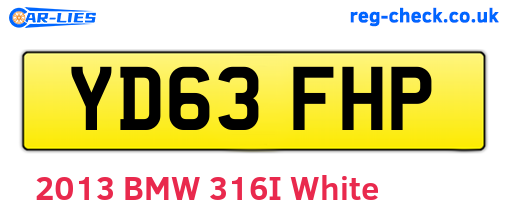 YD63FHP are the vehicle registration plates.
