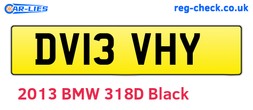 DV13VHY are the vehicle registration plates.