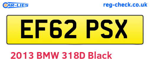 EF62PSX are the vehicle registration plates.