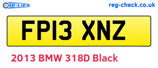 FP13XNZ are the vehicle registration plates.