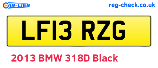 LF13RZG are the vehicle registration plates.