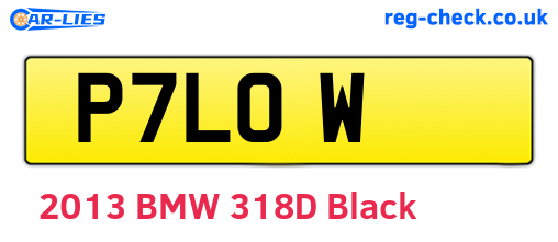 P7LOW are the vehicle registration plates.