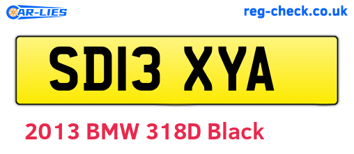 SD13XYA are the vehicle registration plates.