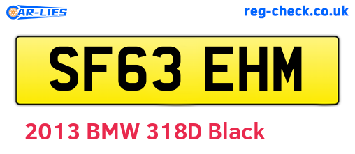SF63EHM are the vehicle registration plates.