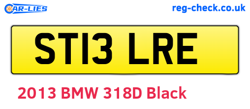 ST13LRE are the vehicle registration plates.