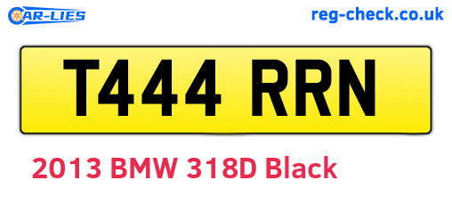 T444RRN are the vehicle registration plates.