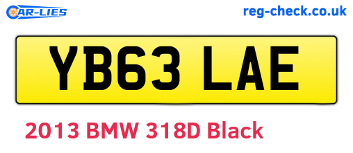YB63LAE are the vehicle registration plates.