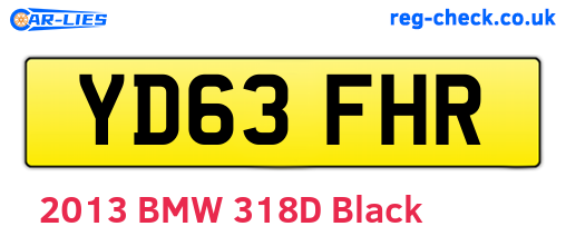 YD63FHR are the vehicle registration plates.