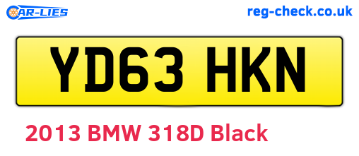 YD63HKN are the vehicle registration plates.