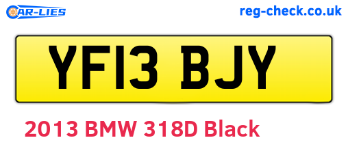 YF13BJY are the vehicle registration plates.