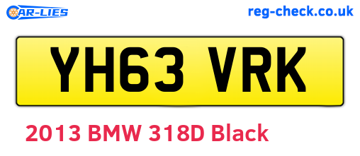 YH63VRK are the vehicle registration plates.