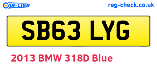 SB63LYG are the vehicle registration plates.