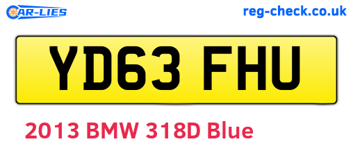YD63FHU are the vehicle registration plates.