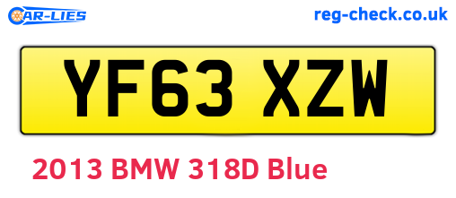 YF63XZW are the vehicle registration plates.
