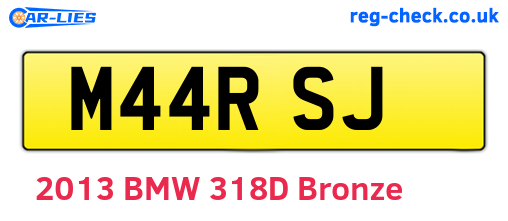 M44RSJ are the vehicle registration plates.