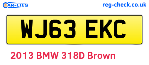 WJ63EKC are the vehicle registration plates.