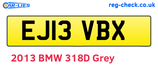 EJ13VBX are the vehicle registration plates.